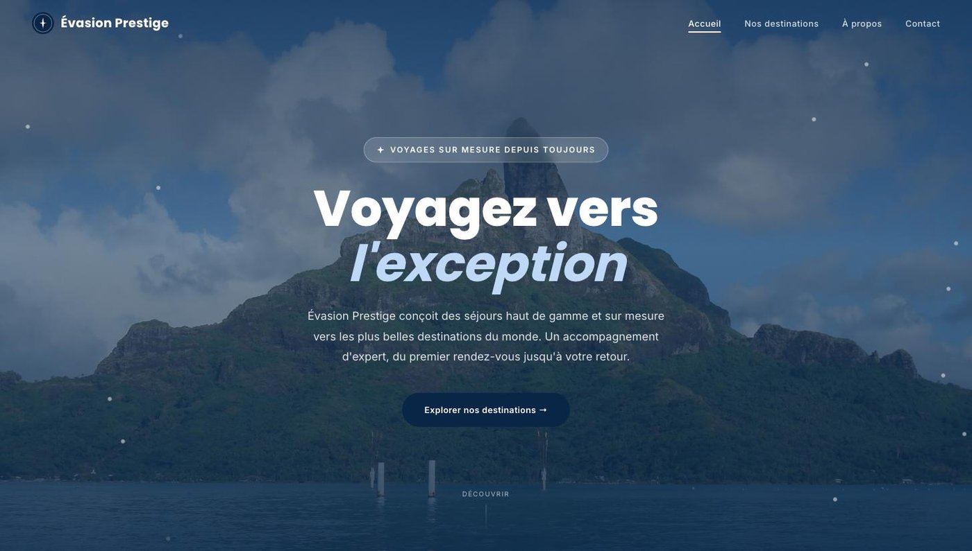 Aperçu du site Évasion Prestige