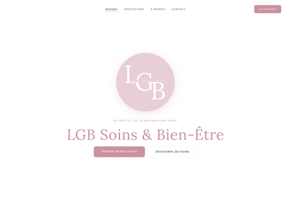 Aperçu du site LGB Soins Bien-être
